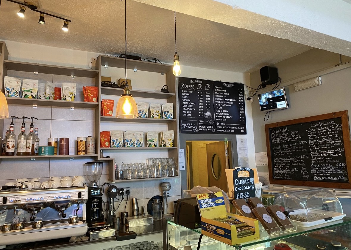 Delicious Greek food and coffee